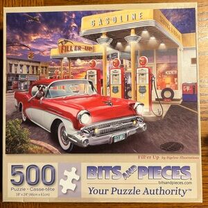 Vintage Car Gas Station Puzzle 500 pieces